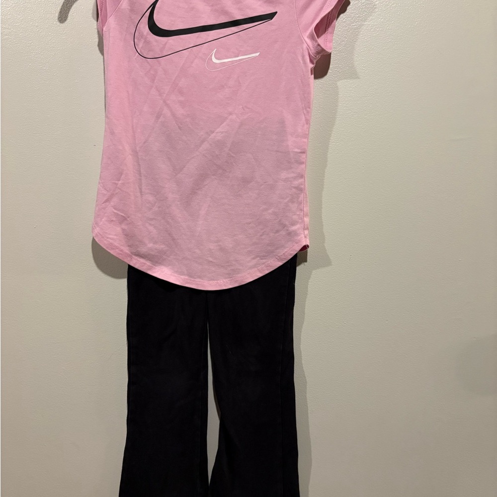 Nike Pink Top and Black Bottom Set